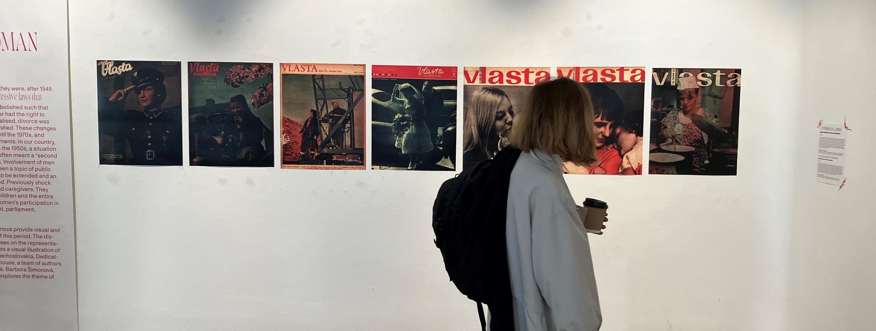 A series of magazine covers in the exhibition Liberated Space
